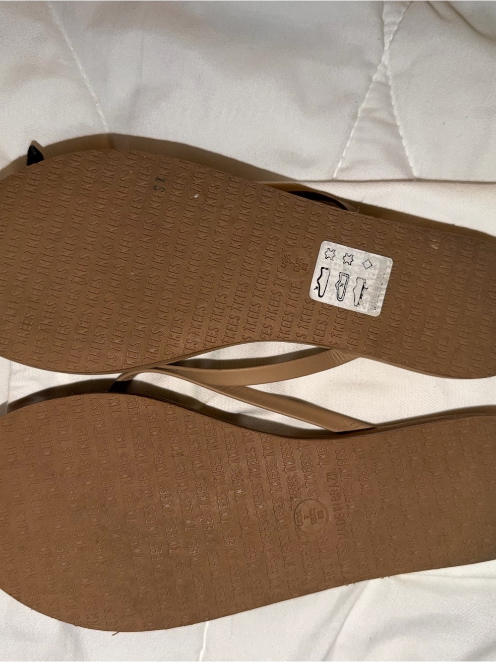 TKEES Tan Platform Flip Flop Sandals - Picture 4 of 5